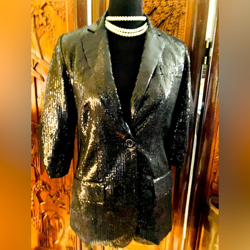 Black sequin blazer